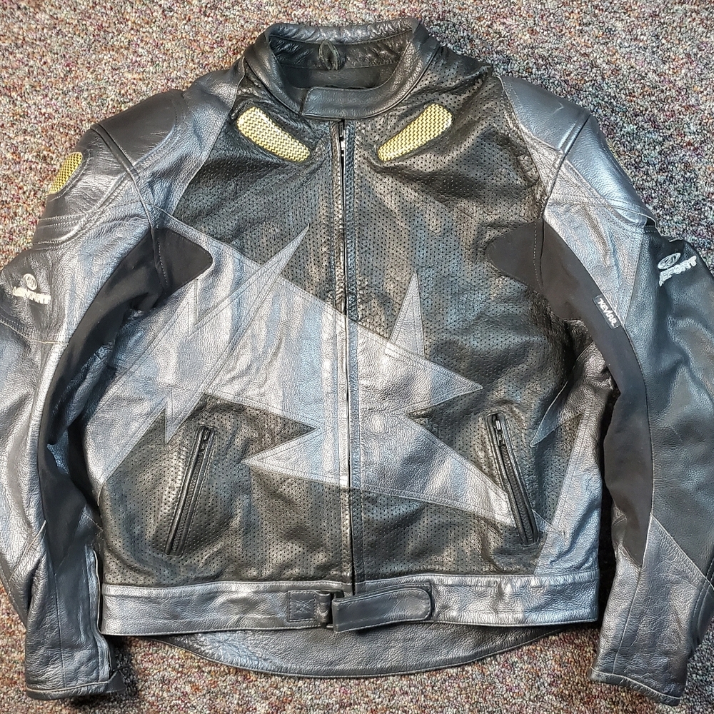 AGV Sport Leather Motorcycle Jacket with Kevlar